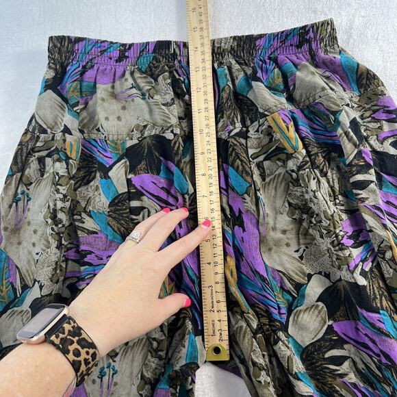 Vtg 90s Mr. K Large Petite LP Pants MC Hammer Floral Tapered Grunge Street Punk - Picture 11 of 15